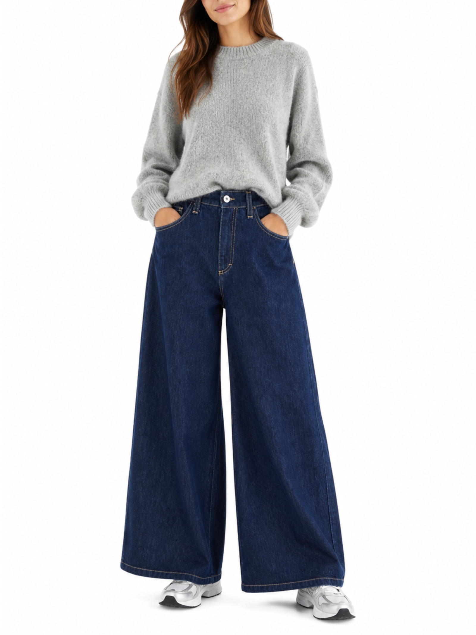 Jeans Please Blue Denim Wide P3J9CQZW9 BLUE DENIM PLEASE 