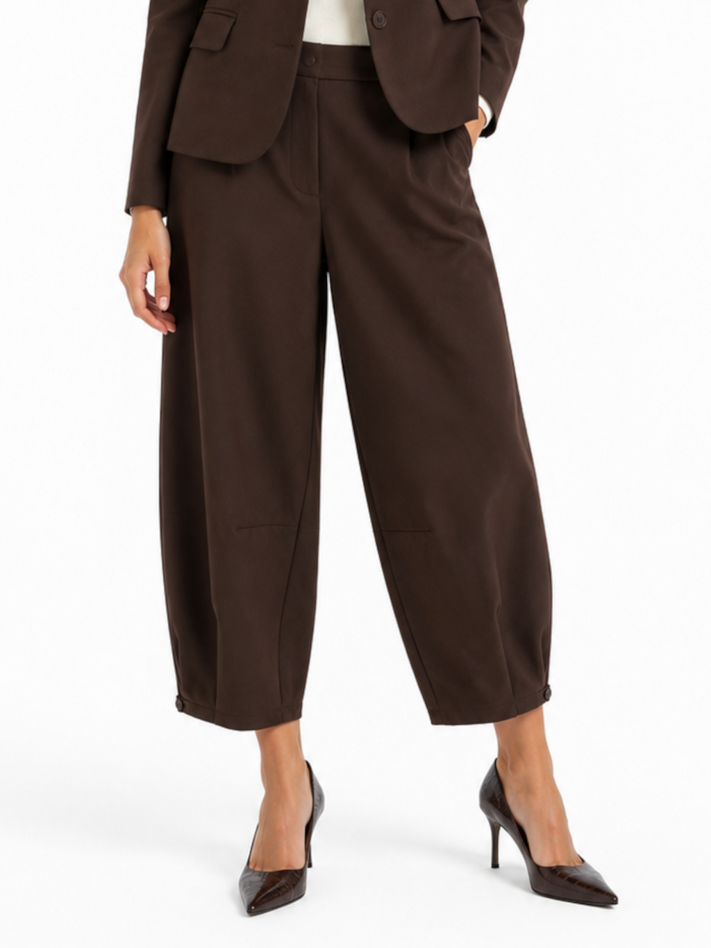 Pantalone Please Cioccolato Barrel P3R3EEO000 CIOCCOLATO PLEASE 