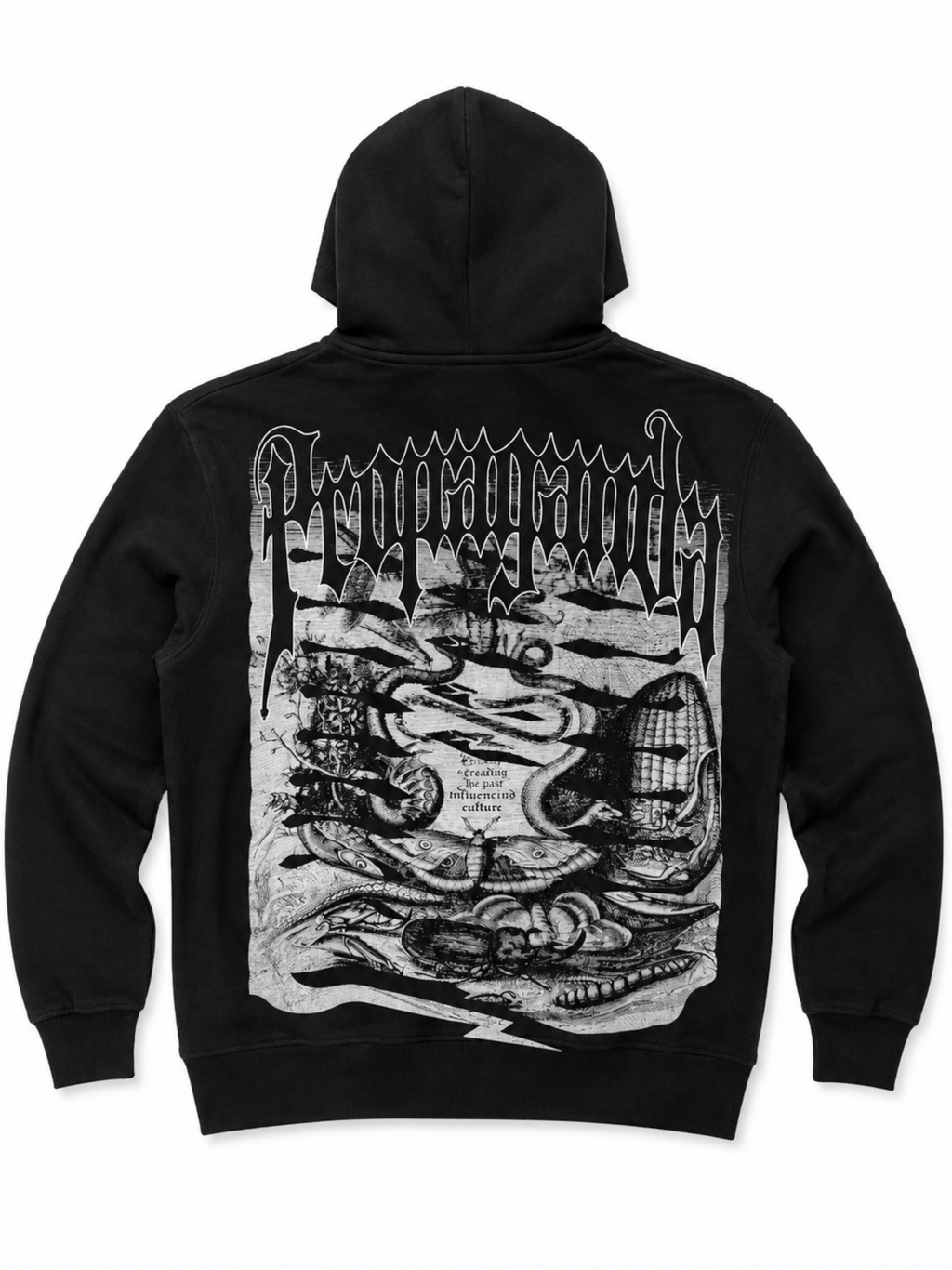 Felpa Propaganda Nero Ribs Butterfly FE758 BLACK PROPAGANDA 