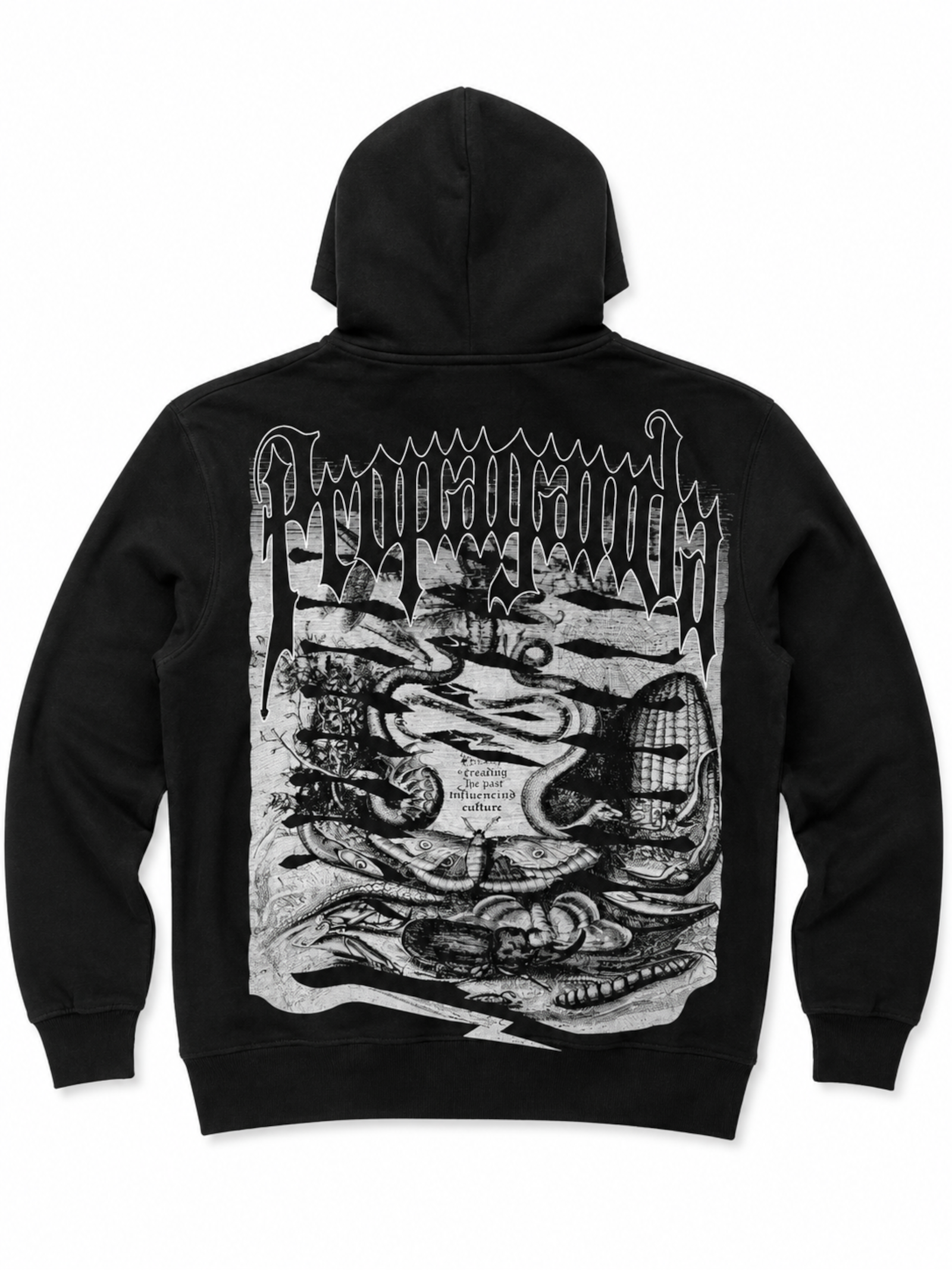 Felpa Propaganda Nero Ribs Butterfly FE758 BLACK PROPAGANDA 