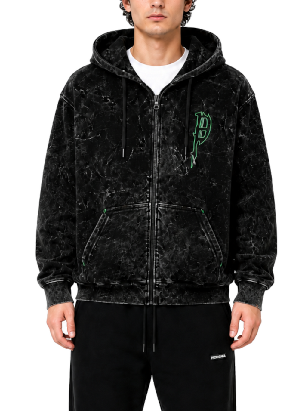 Felpa Propaganda Nero Stonewash FE775 BLACK PROPAGANDA 