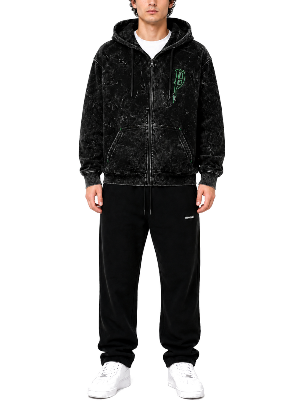Felpa Propaganda Nero Stonewash FE775 BLACK PROPAGANDA 