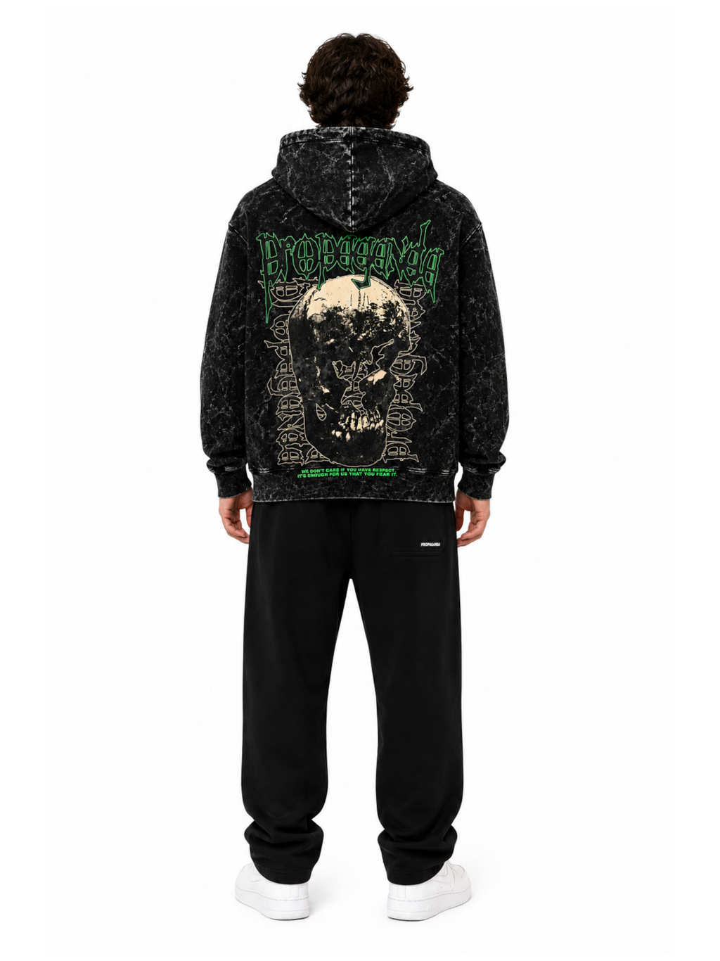 Felpa Propaganda Nero Stonewash FE775 BLACK PROPAGANDA 