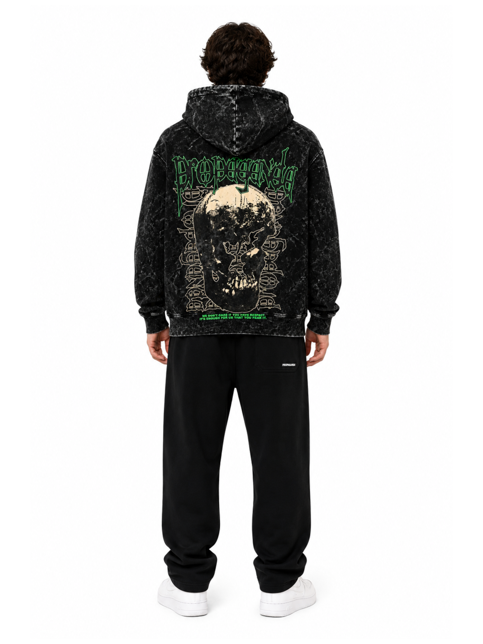 Felpa Propaganda Nero Stonewash FE775 BLACK PROPAGANDA 