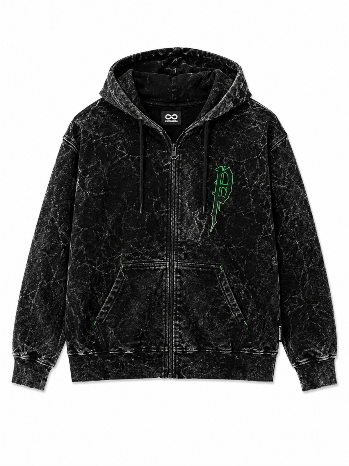 Felpa Propaganda Nero Stonewash FE775 BLACK PROPAGANDA 