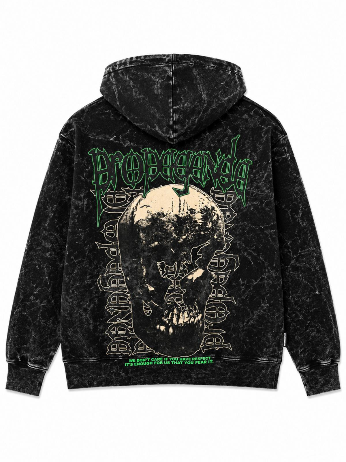 Felpa Propaganda Nero Stonewash FE775 BLACK PROPAGANDA 