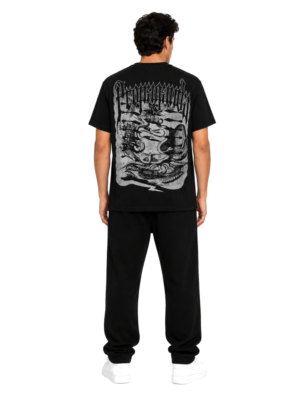 T-shirt Propaganda Nero Ribs Butterfly TS951 BLACK PROPAGANDA 