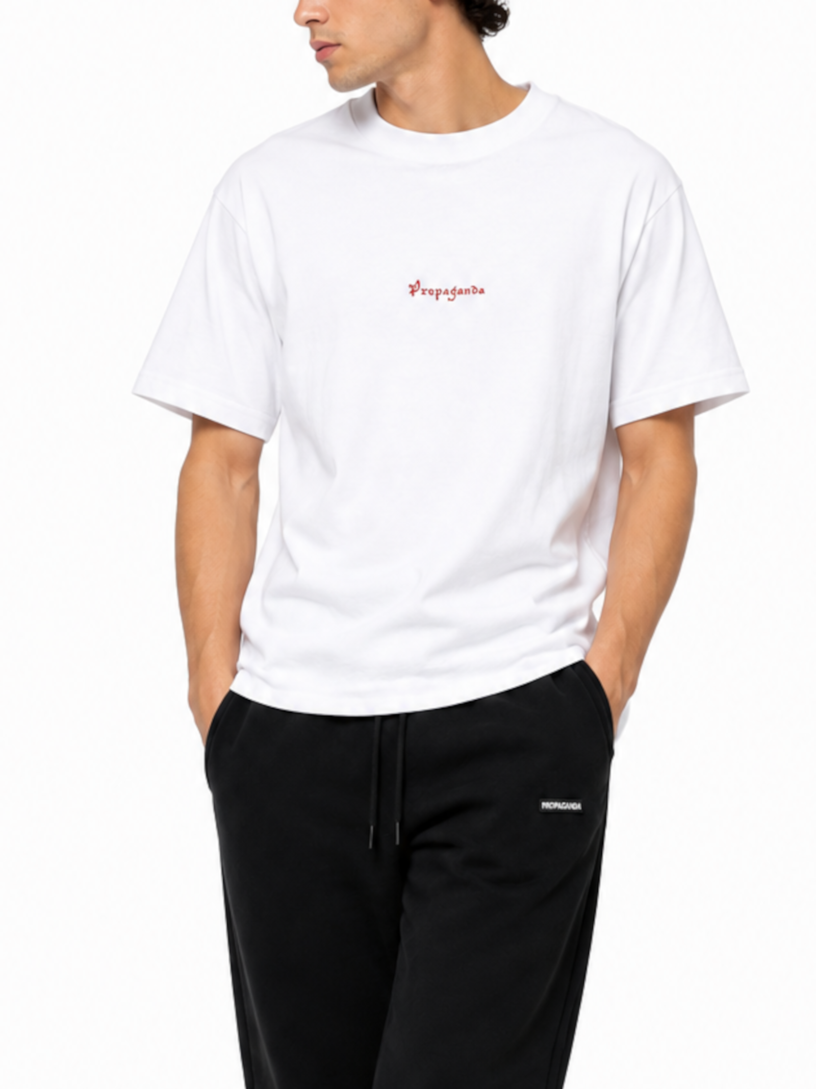 T-shirt Propaganda Bianco Ribs Blossom TS954 WHITE PROPAGANDA 