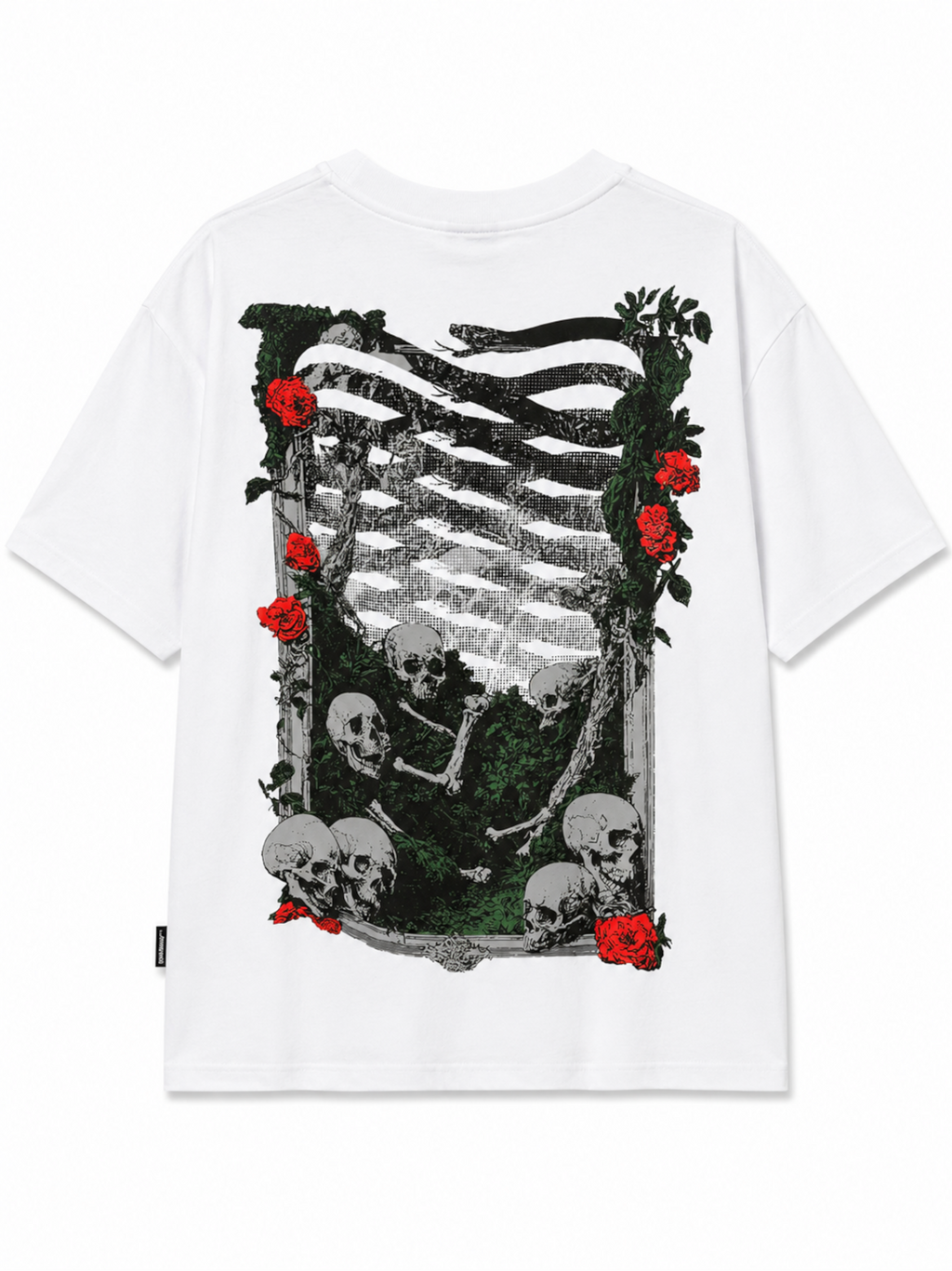 T-shirt Propaganda Bianco Ribs Blossom TS954 WHITE PROPAGANDA 