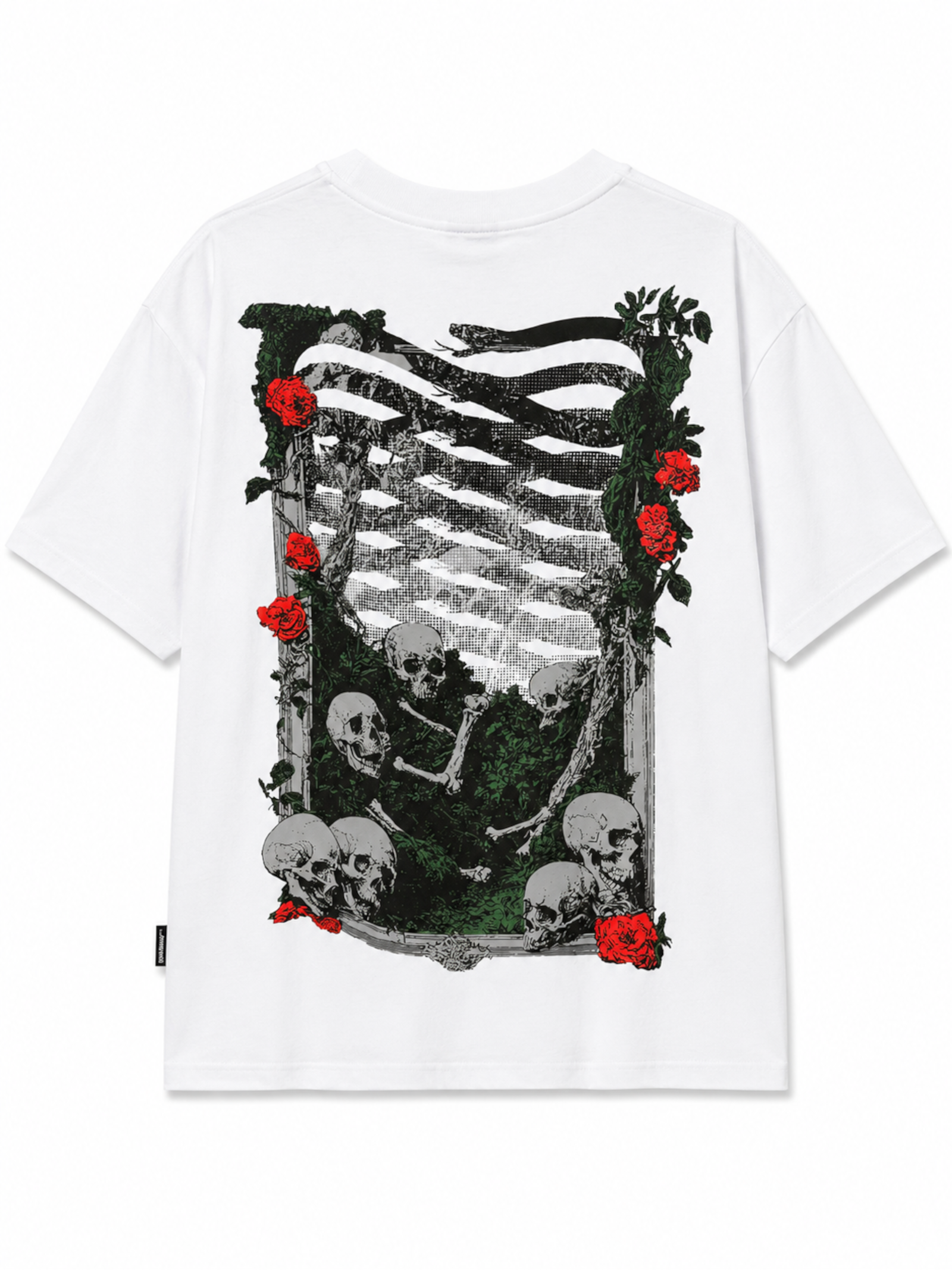T-shirt Propaganda Bianco Ribs Blossom TS954 WHITE PROPAGANDA 