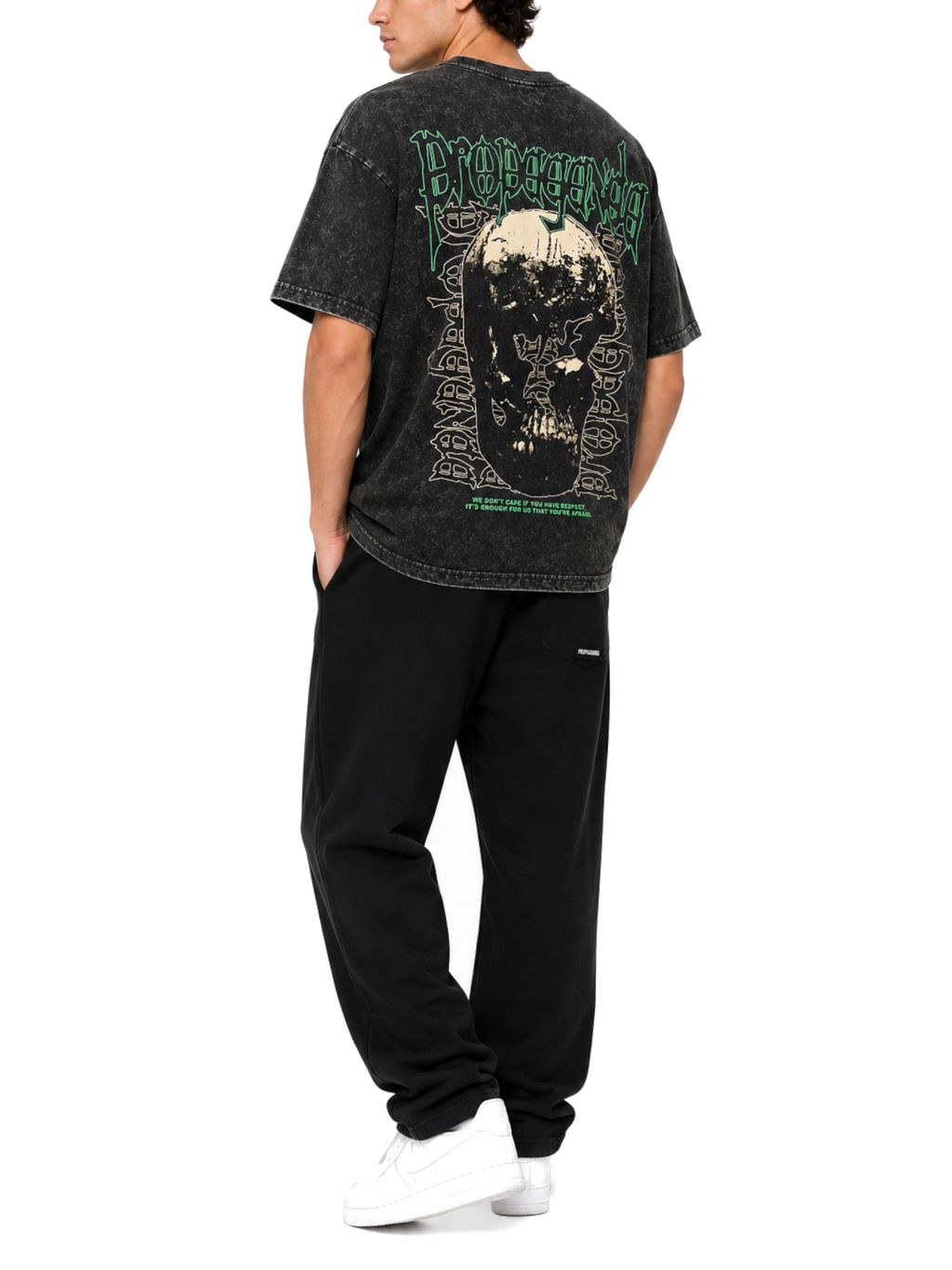 T-shirt Propaganda Nero Stonewash TS967 BLACK PROPAGANDA 