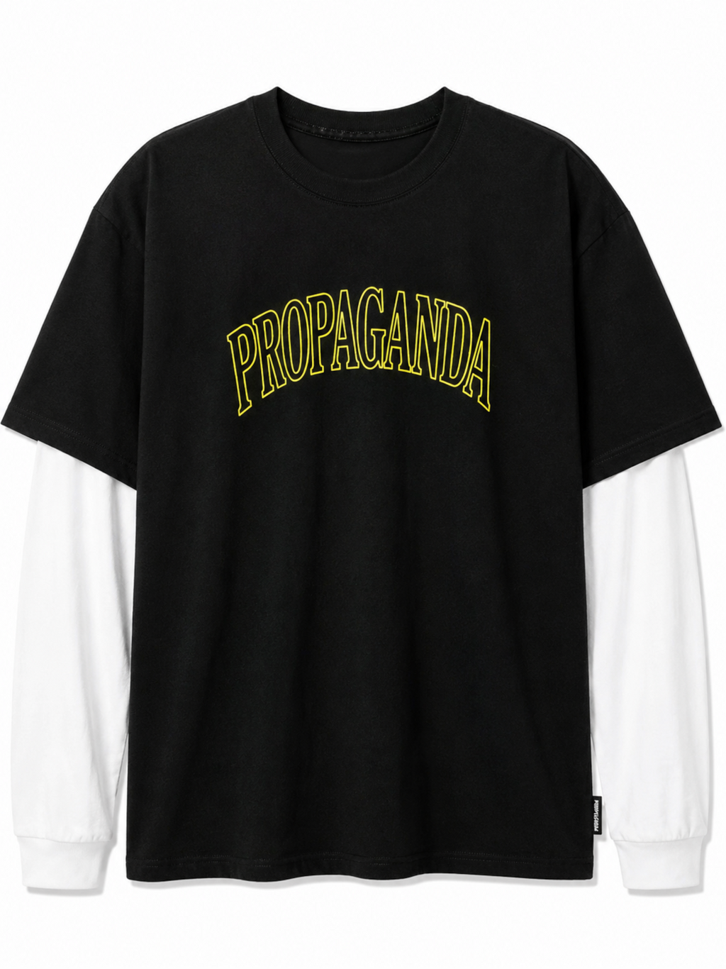 T-shirt Propaganda Nero doppia manica TS993 BLACK PROPAGANDA 