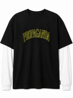 T-shirt Propaganda Nero doppia manica TS993 BLACK PROPAGANDA 