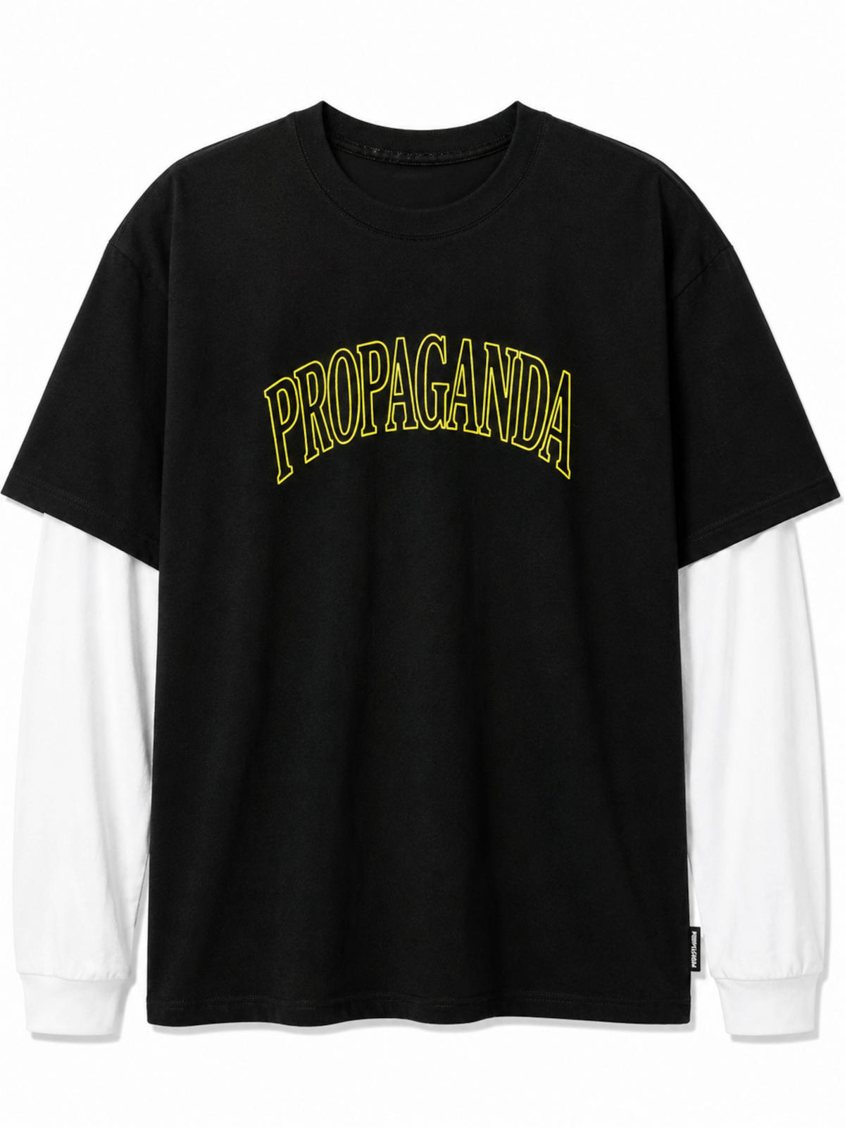 T-shirt Propaganda Nero doppia manica TS993 BLACK PROPAGANDA 
