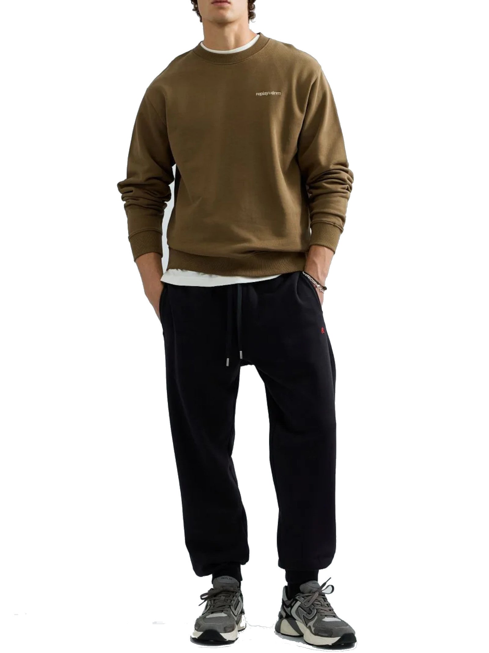 Pantalone Replay Nero in felpa M13LT C098 REPLAY 
