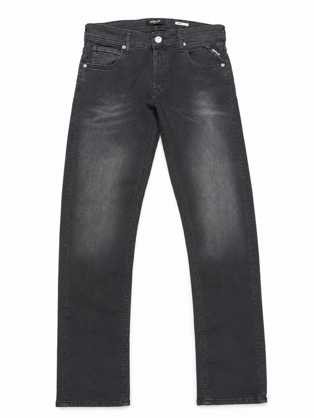 Jeans Replay Grover Straight Nero MA972 103C36097 REPLAY 