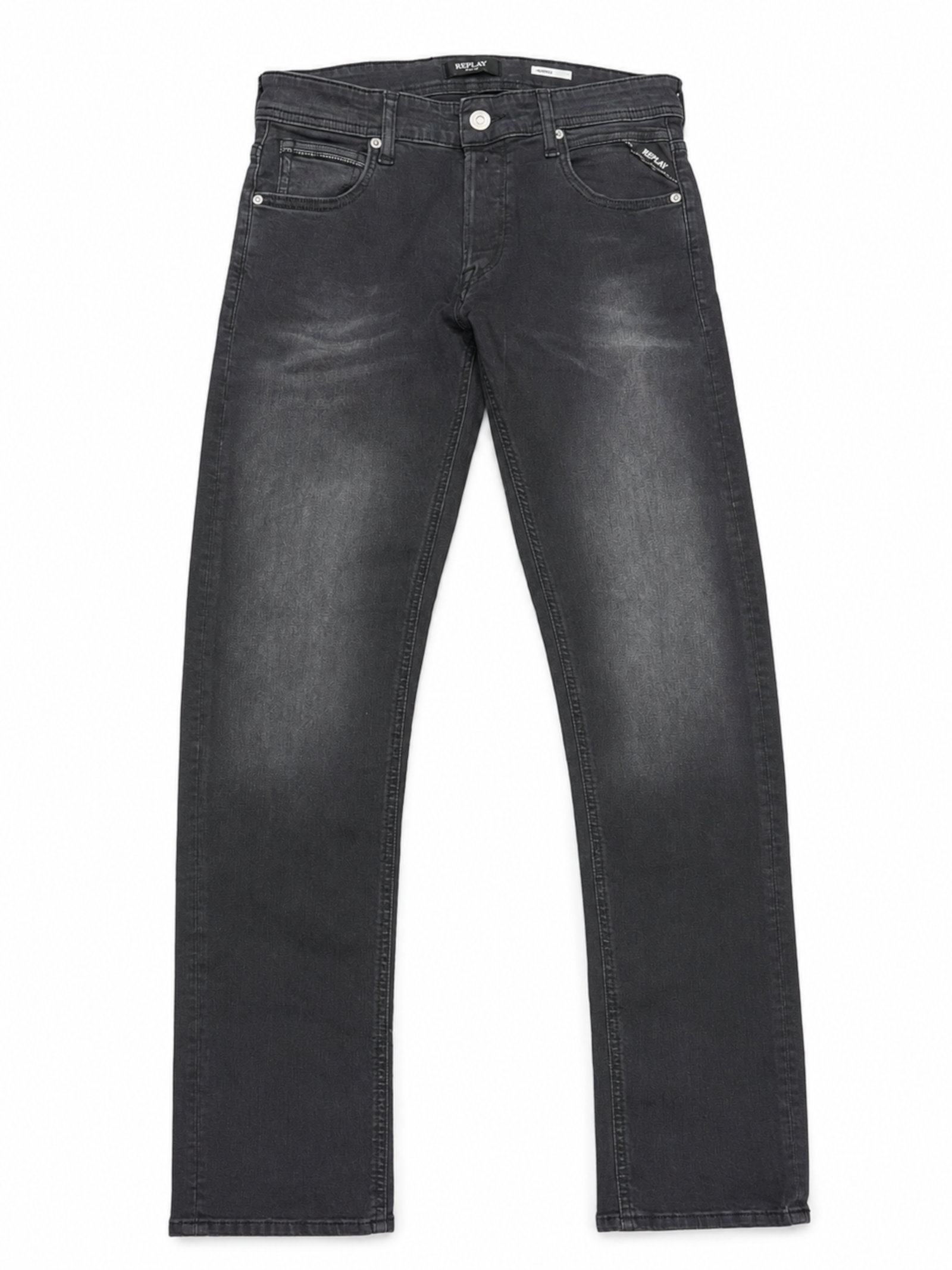 Jeans Replay Grover Straight Nero MA972 103C36097 REPLAY 