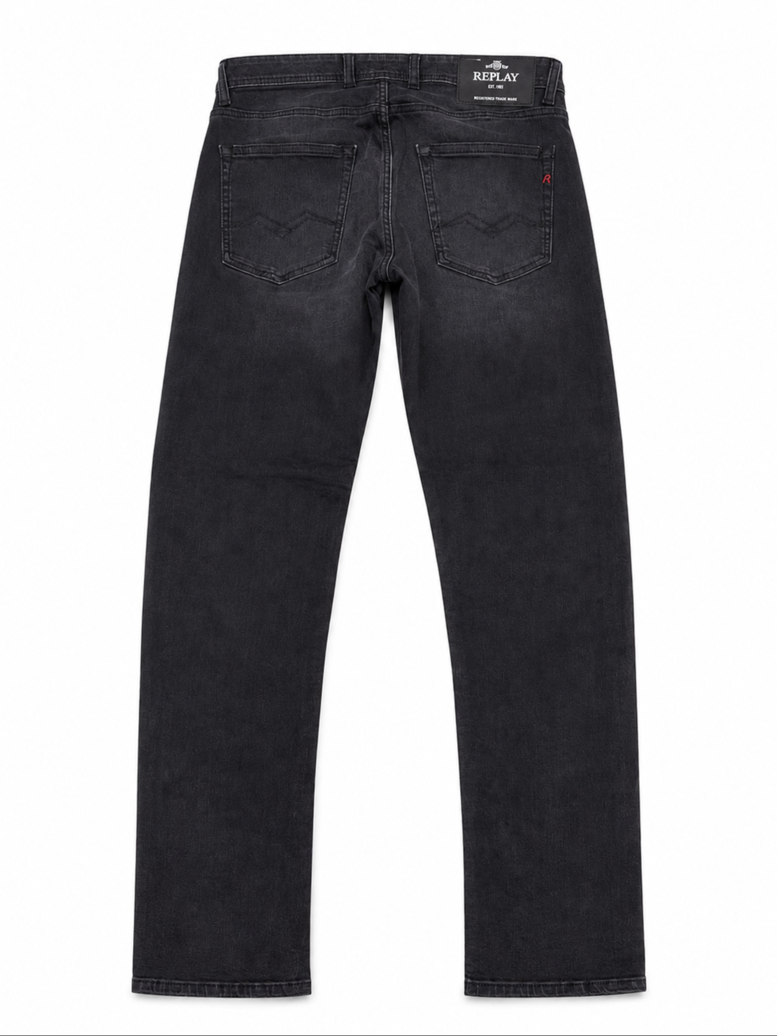 Jeans Replay Grover Straight Nero MA972 103C36097 REPLAY 