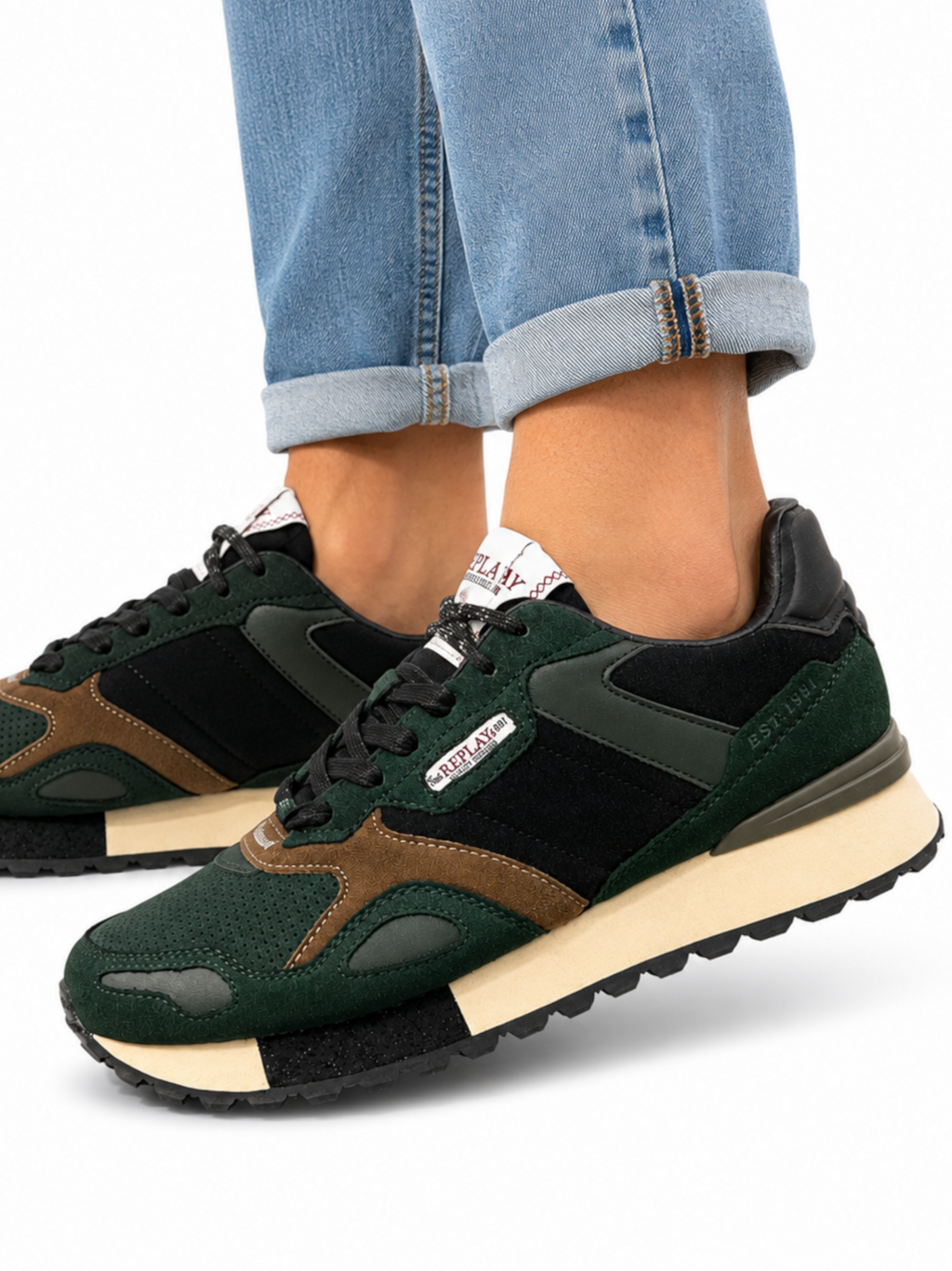 Sneaker Replay Verde blu Uomo RSY30200T MILITARY GREEN REPLAY 
