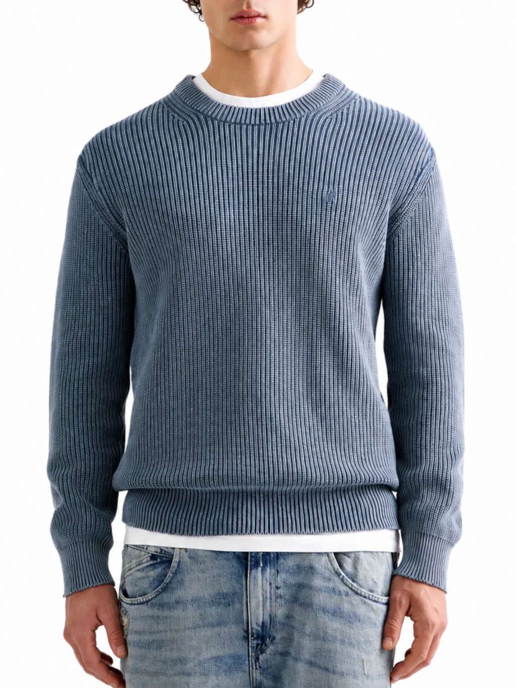 Maglia Replay Blu stonewash UK00AS C07W REPLAY 