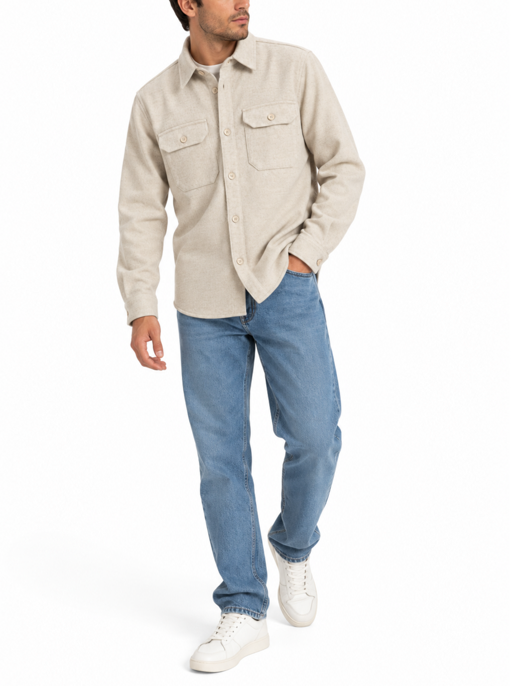 Camicia SEINSE Beige in flanella CI1163 BEIGE SEINSE 