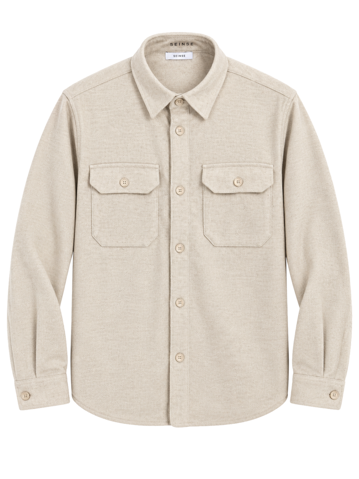 Camicia SEINSE Beige in flanella CI1163 BEIGE SEINSE 