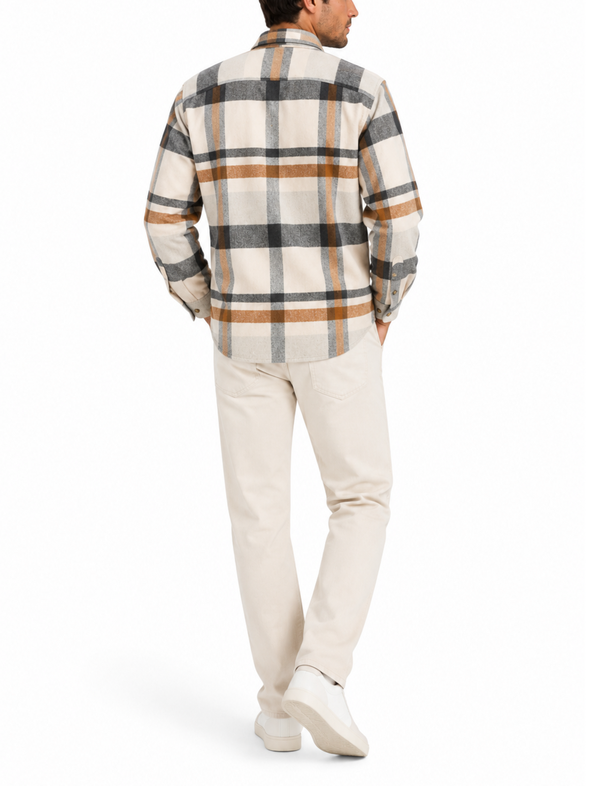 Camicia SEINSE Beige in flanella quadro CI1165 BEIGE SEINSE 