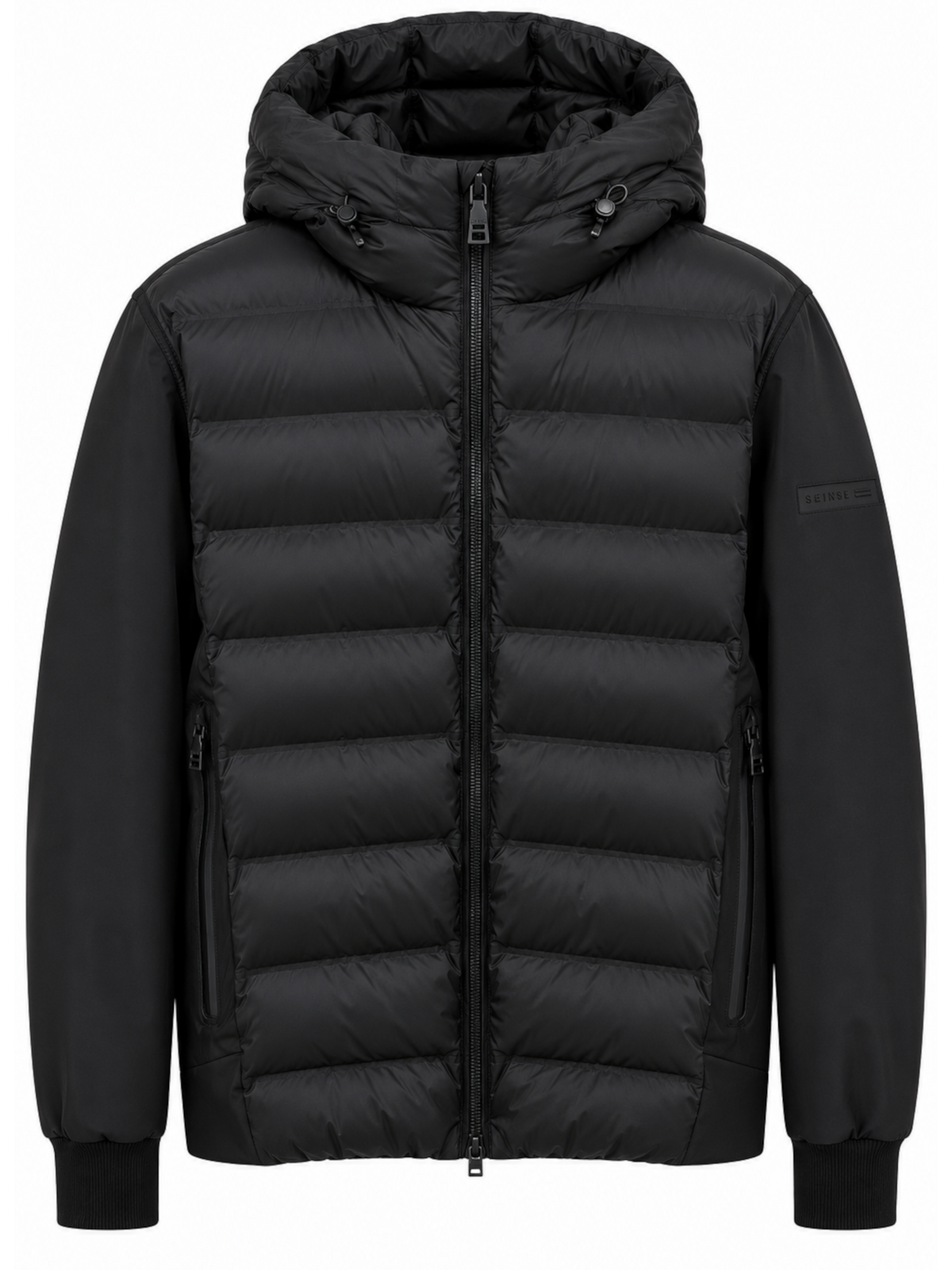 Piumino Seinse Nero con cappuccio GBI1170 NERO SEINSE 
