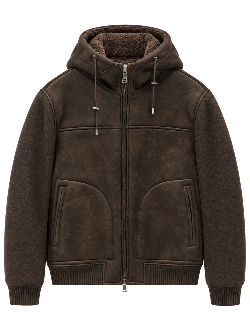 Montone Seinse Marrone con maniche in panno GBI1176 MARRONE SEINSE 