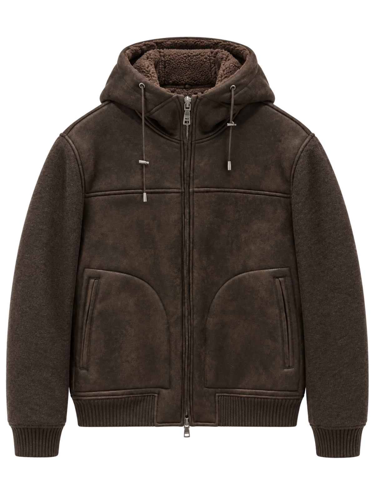 Montone Seinse Marrone con maniche in panno GBI1176 MARRONE SEINSE 