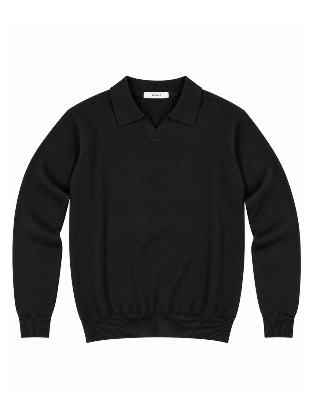 Polo Seinse Nero in maglia MI3336 NERO SEINSE 