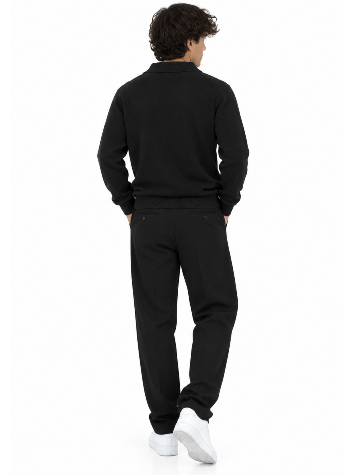 Polo Seinse Nero in maglia MI3336 NERO SEINSE 