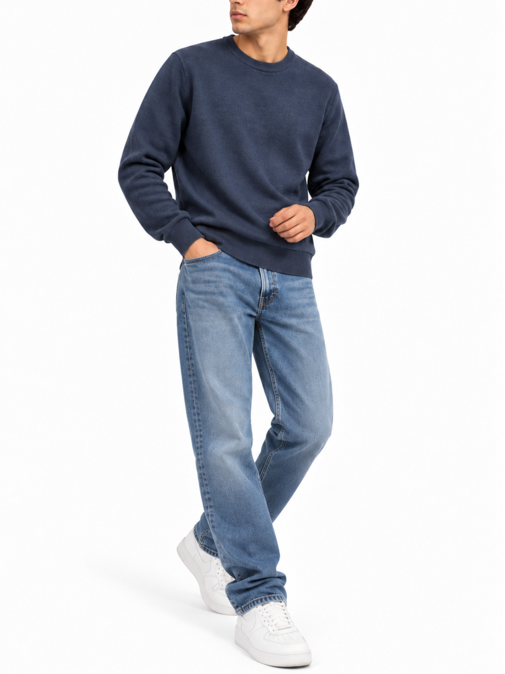 Maglia Seinse Blu girocollo in misto cashmere MI3344 BLU SEINSE 
