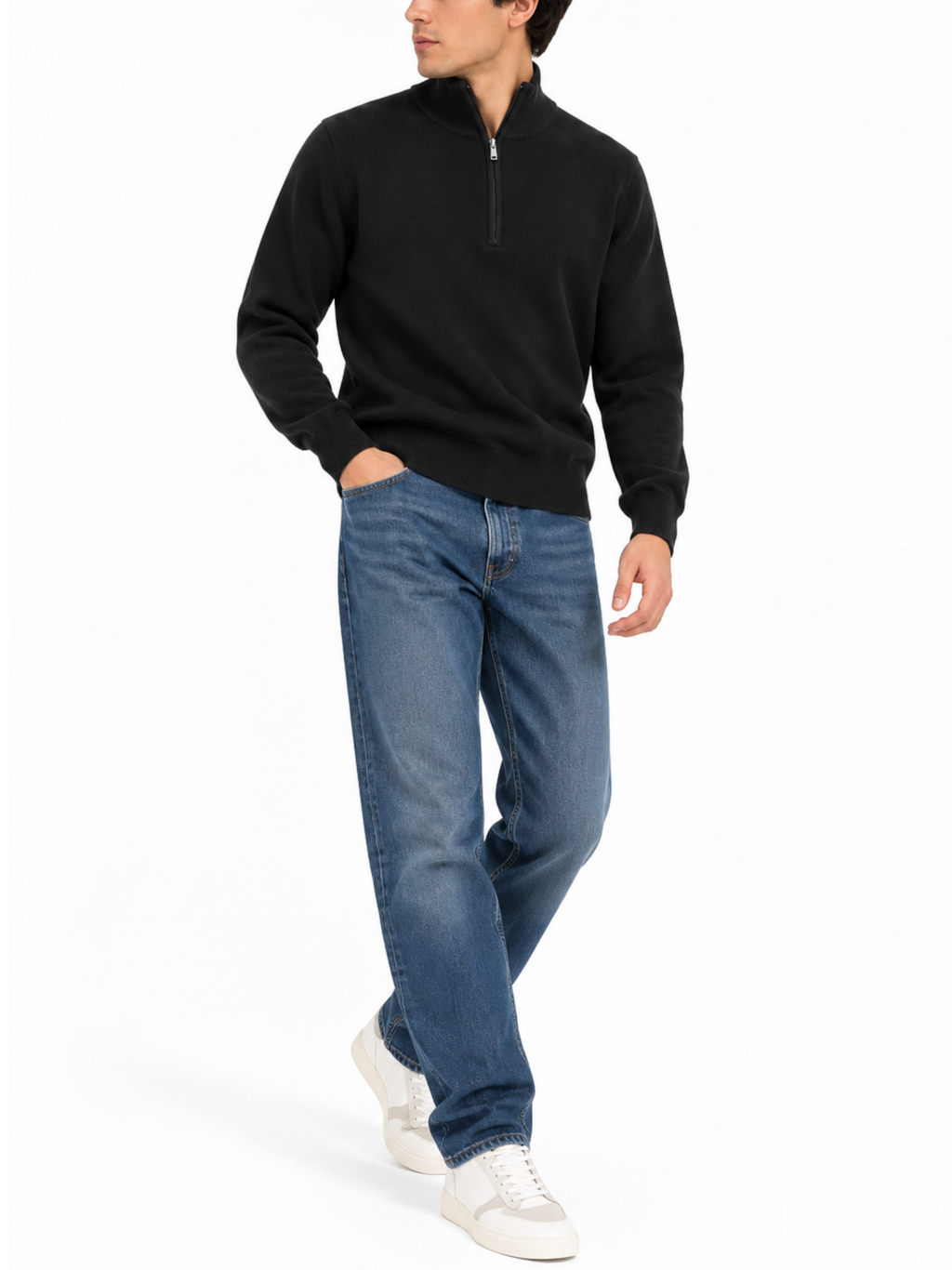 Maglia Seinse Nero mezza zip MI3371 NERO SEINSE 