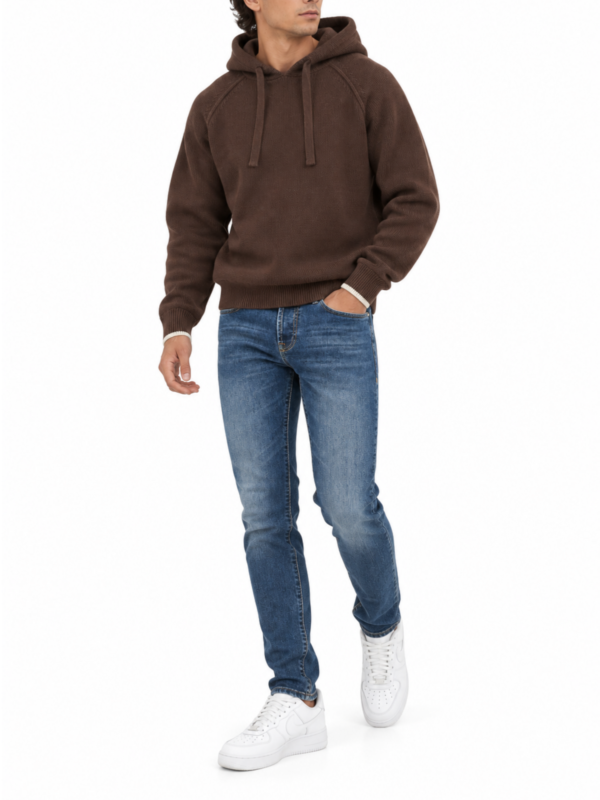 Felpa in maglia Seinse Moro con cappuccio MI3376 MORO SEINSE 