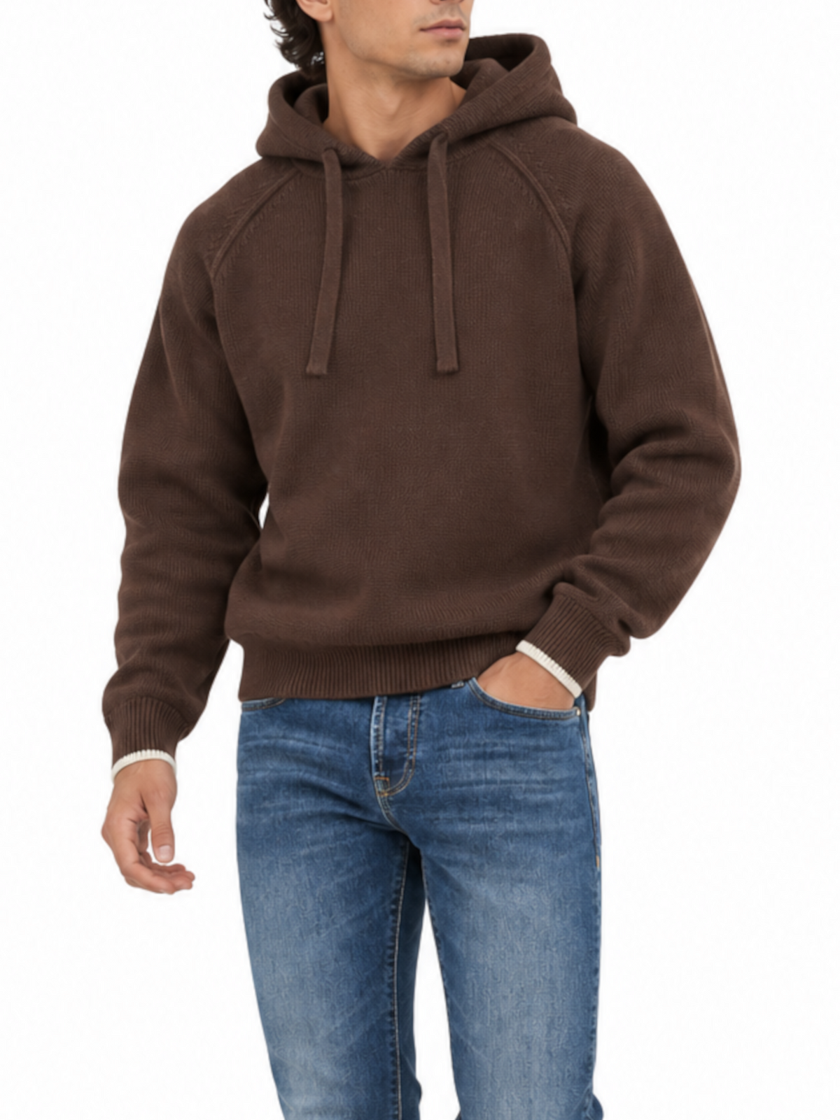 Felpa in maglia Seinse Moro con cappuccio MI3376 MORO SEINSE 