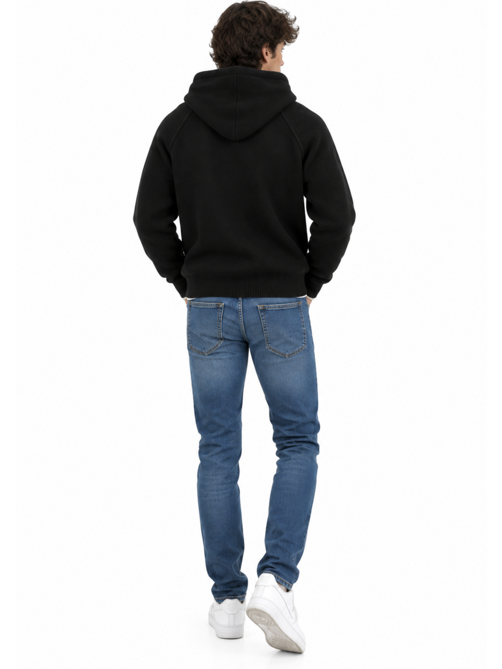 Felpa in maglia Seinse Nero con cappuccio MI3376 NERO SEINSE 