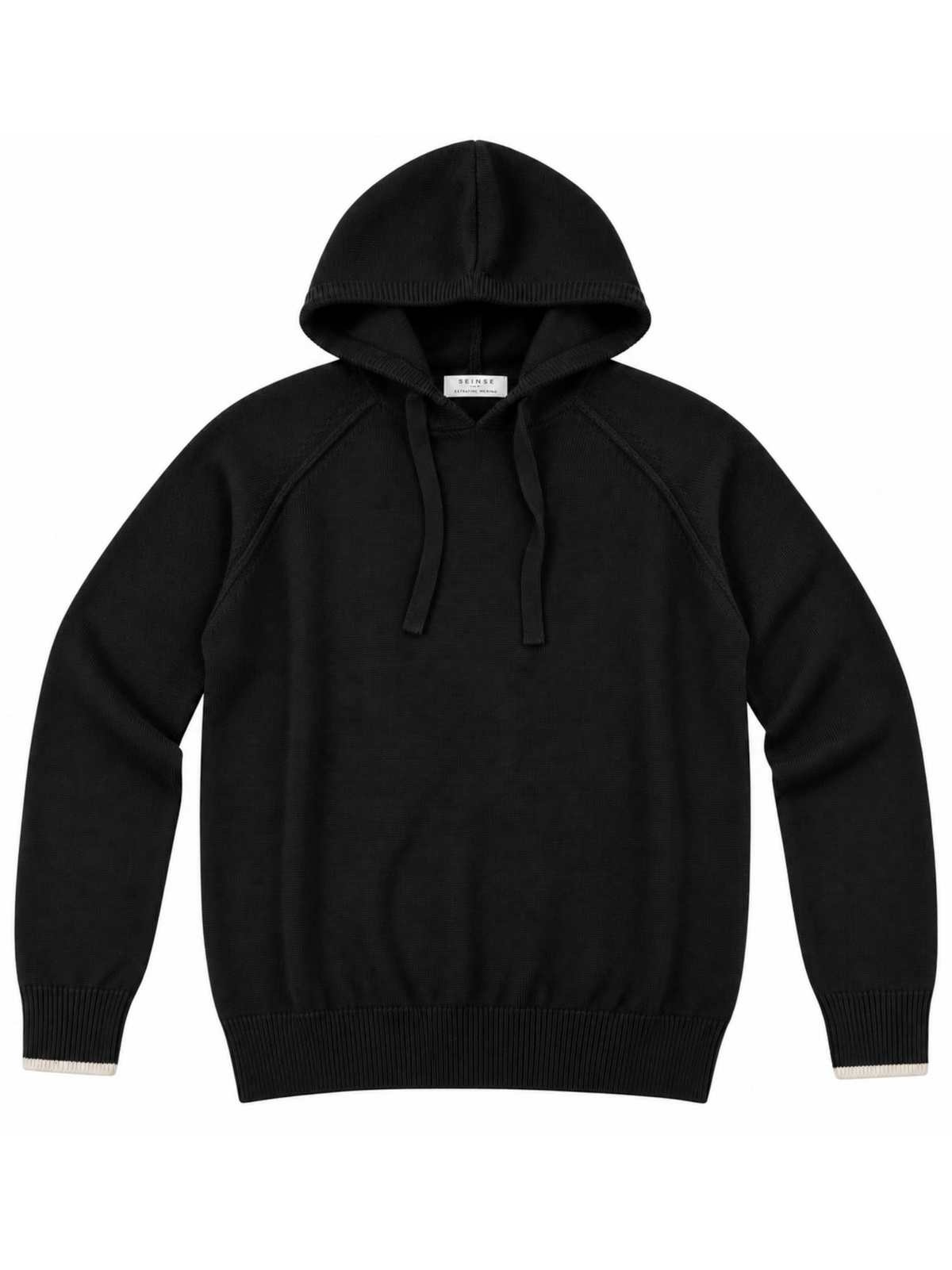 Felpa in maglia Seinse Nero con cappuccio MI3376 NERO SEINSE 