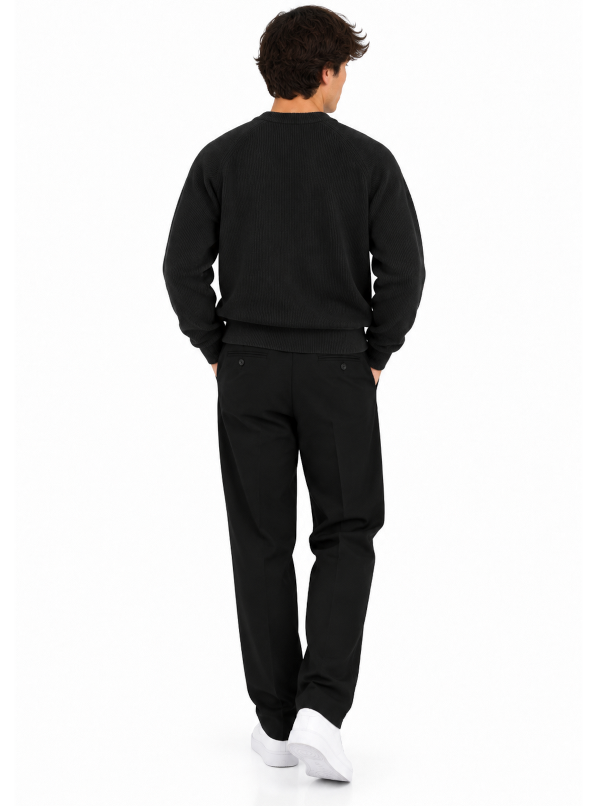 Maglia Seinse Nero a costine MI3386 NERO SEINSE 