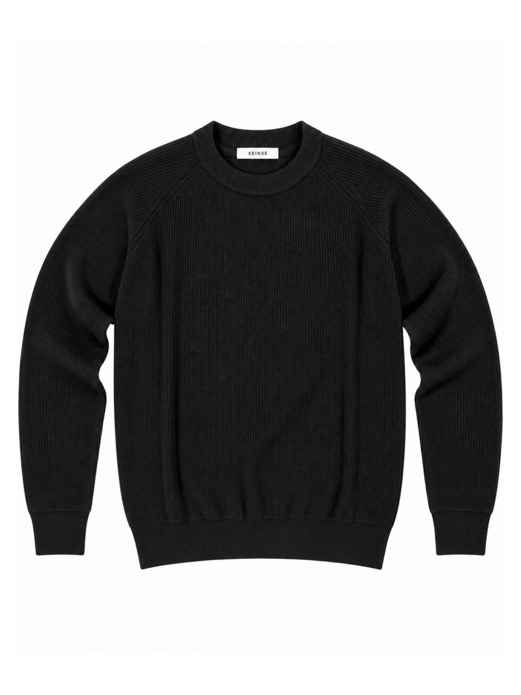 Maglia Seinse Nero a costine MI3386 NERO SEINSE 