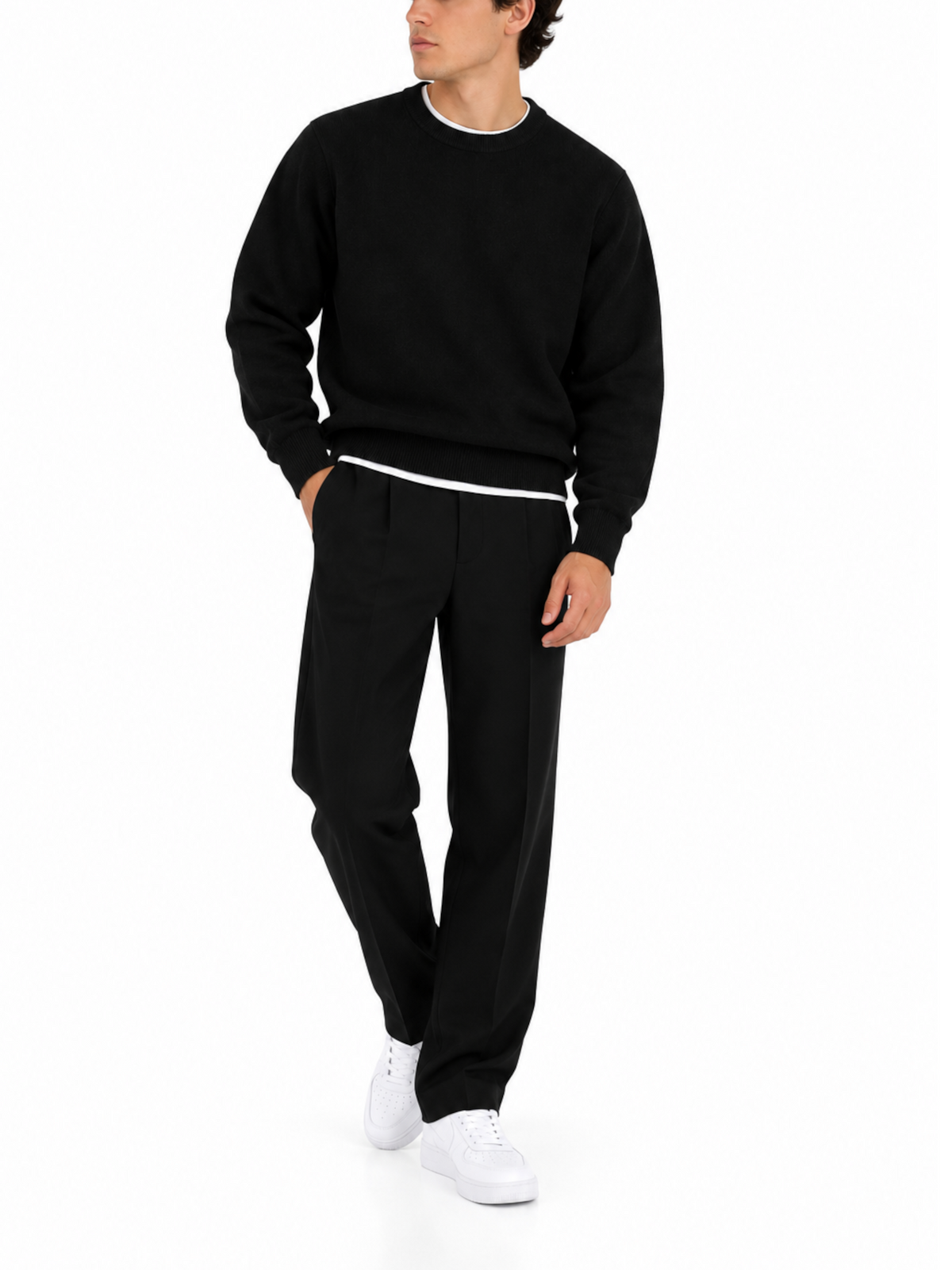 Maglia Seinse Nero in lana merino MI3482 NERO SEINSE 