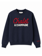 Felpa Superculture Blu  girocollo ricamo Chalet A3029 BLU SUPERCULTURE 