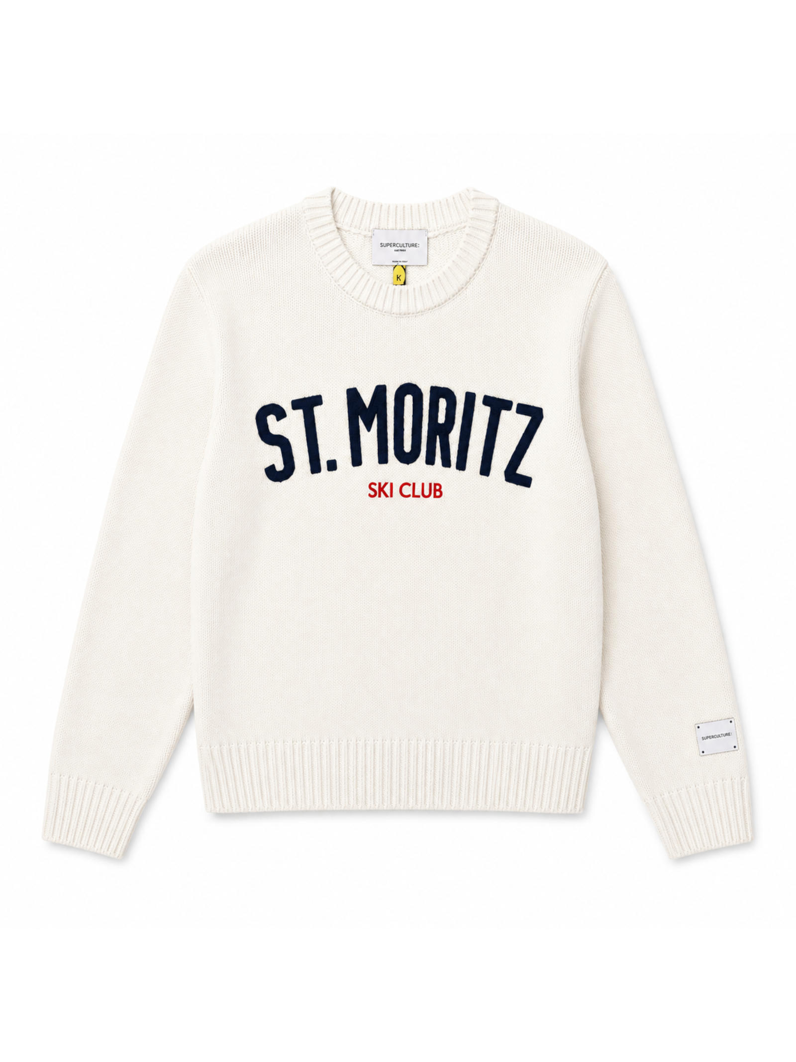 Maglia Superculture Bianco St Moritzgirocollo AK7019 BIANCO SUPERCULTURE 