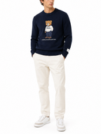 Maglia Superculture Blu Orsacchiotto girocollo AK7043 BLU SUPERCULTURE 