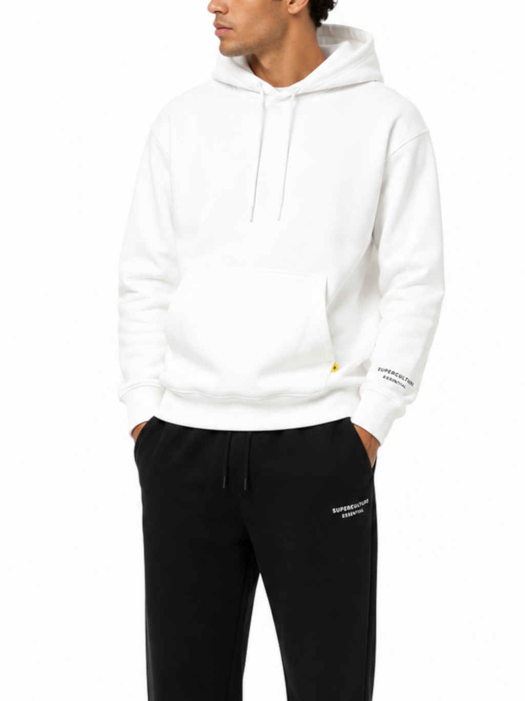 Felpa Superculture Bianco Boxy fit con cappuccio DENNIS BIANCO SUPERCULTURE 