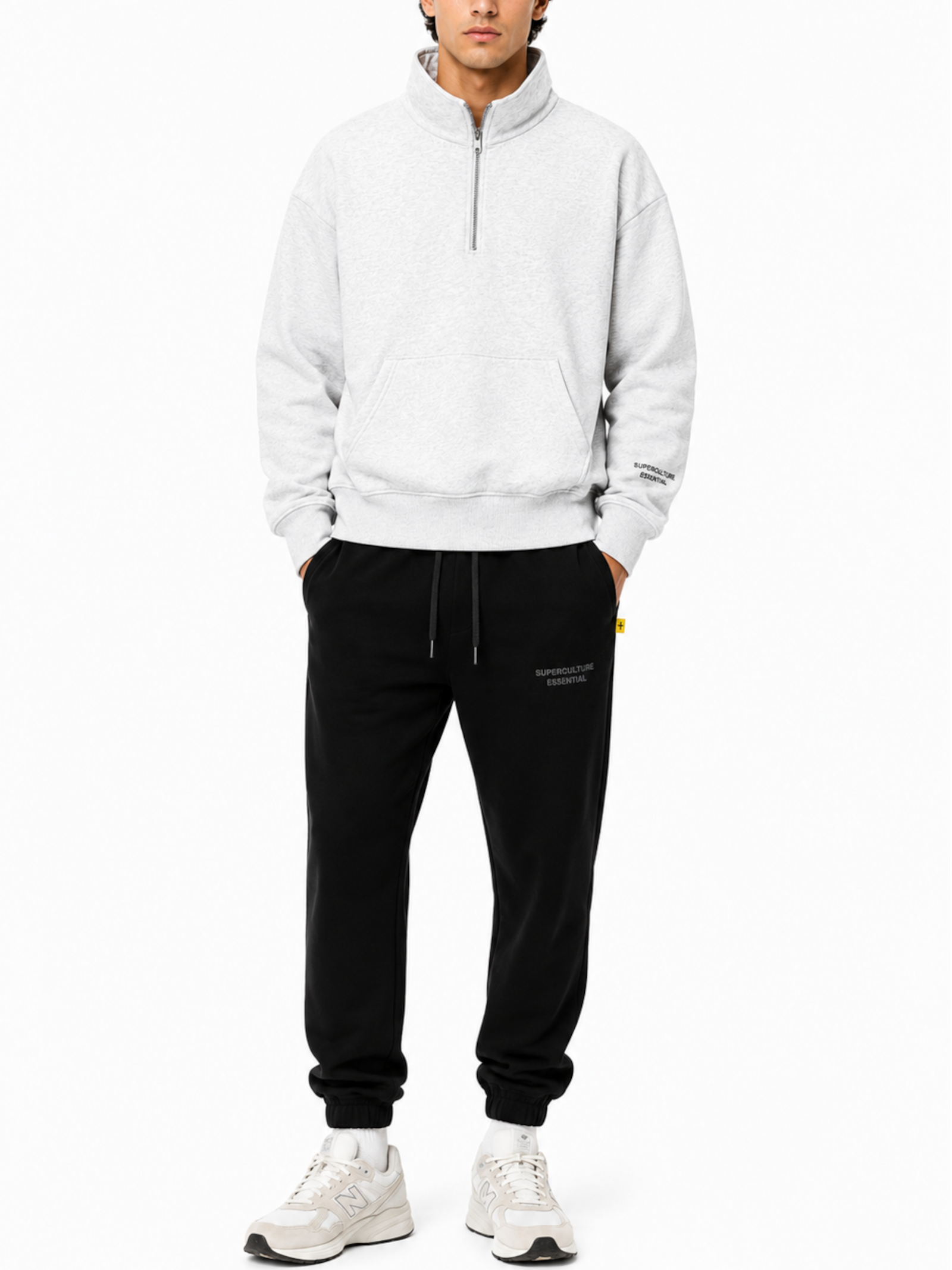 Felpa Superculture Grigio mezza zip FOLK GRIGIO SUPERCULTURE 