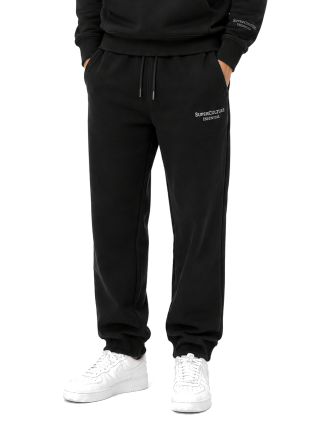 Pantalone Superculture Nero in felpa basic JOG NERO SUPERCULTURE 