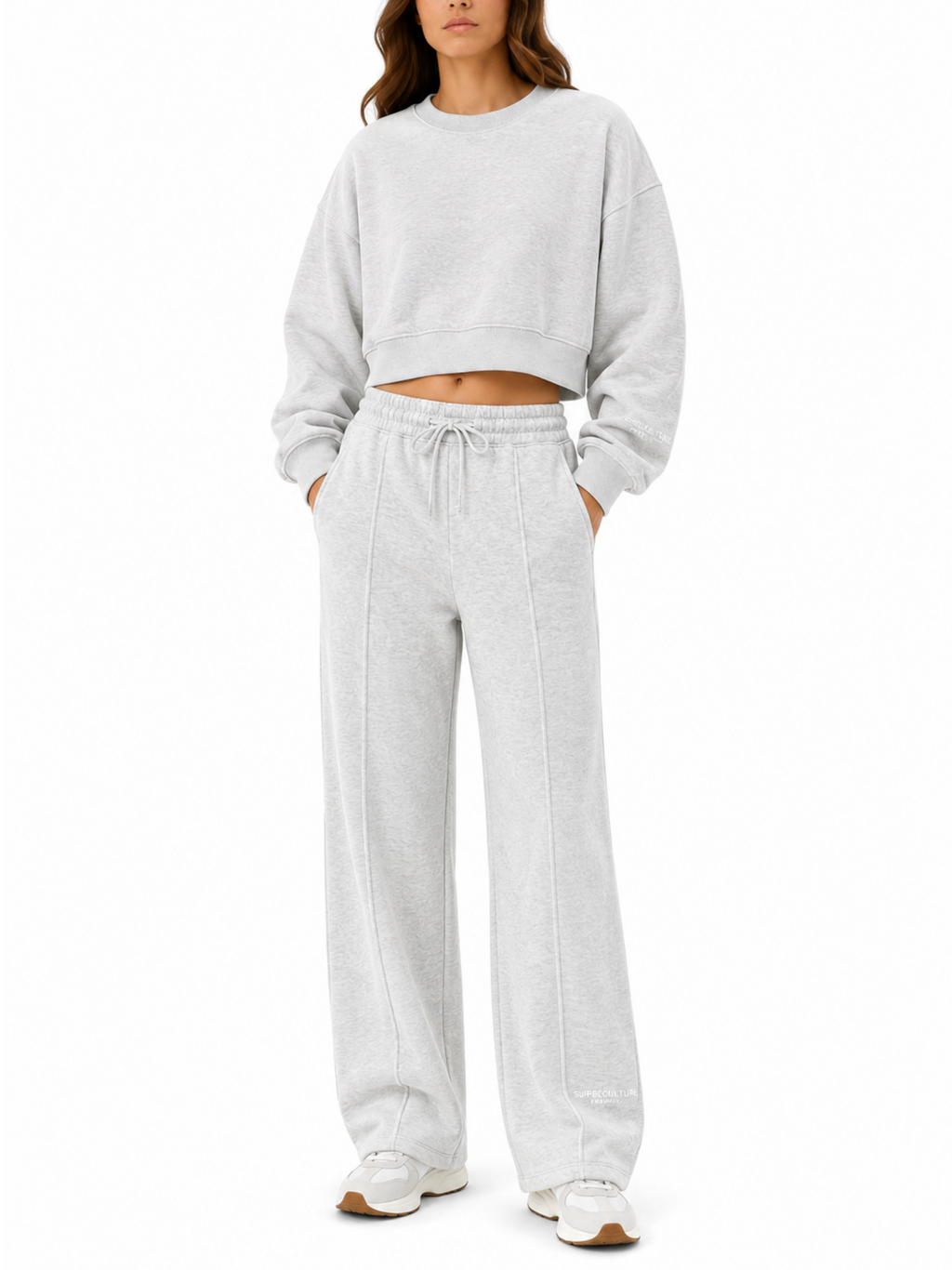 Felpa Superculture Grigia cropped LINSEY GRIGIO SUPERCULTURE 