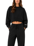 Felpa Superculture Nera cropped LINSEY NERO SUPERCULTURE 