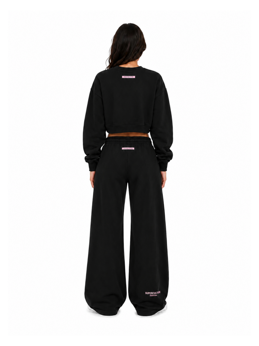 Felpa Superculture Nera cropped LINSEY NERO SUPERCULTURE 